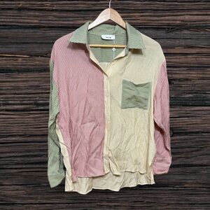 Sadie & Sage oasis Colorblock Shirt NWT